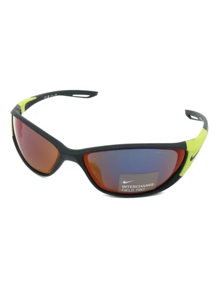 Ochelari de soare Nike cu cordon din jerseu cu imprimeu abstract gri
