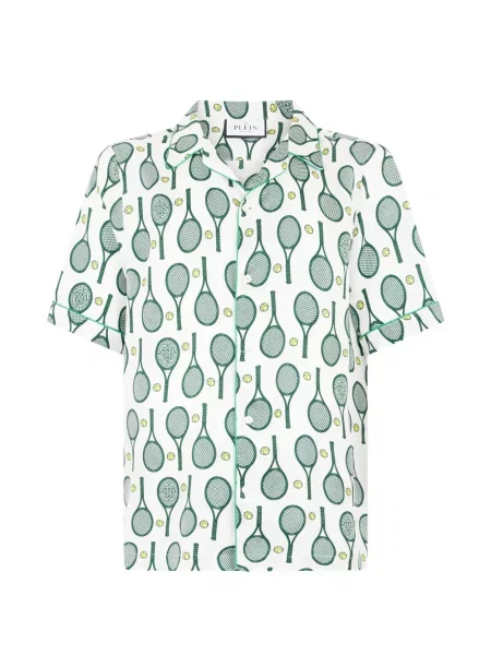 Cămașă Philipp Plein cu imagine tenis alb