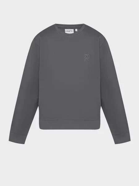 Світшот PRPY бавовна/поліестер/спандекс сірий