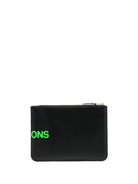 Portofel Comme Des Garçons Wallet din piele cu imagine negru