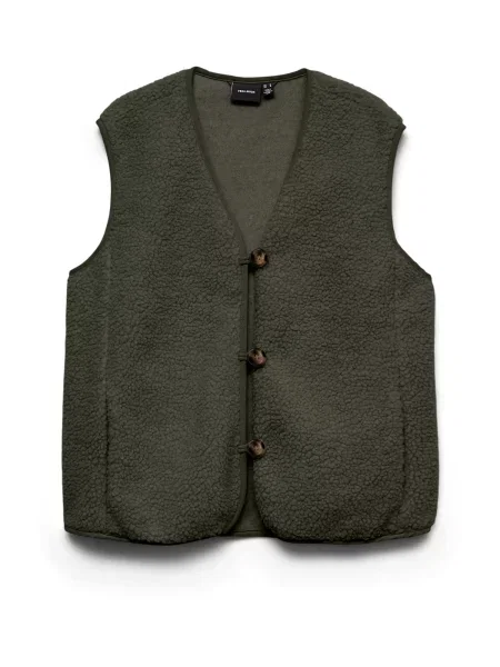 VERO MODA Vestă VMCLeo Sofia oliv