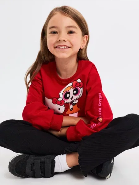 Sinsay komplet: mikina a kalhoty Hello Kitty x Powerpuff Girls vícebarevná