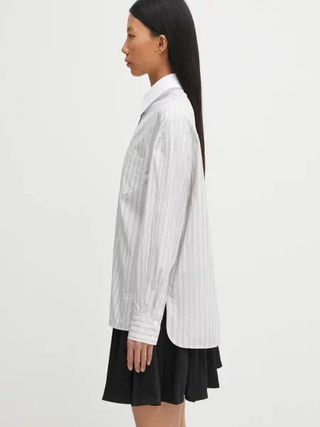 Πουκάμισο Maison Kitsuné Handwriting Boyfriend γκρι