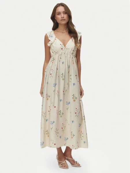 Vero Moda Лятна рокля Josie бежов