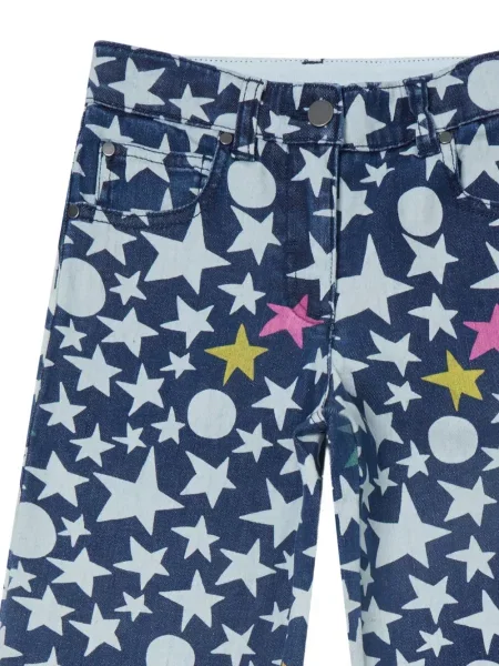 Szerokie jeansy dziecięce Stella Mccartney niebieskie