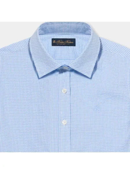 Koszula Brooks Brothers z logo niebieska
