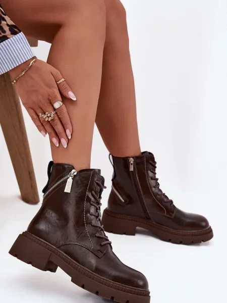 Usnjene poslovne gležnjarji Big Star Shoes rjava