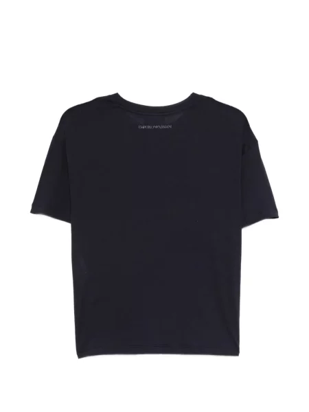 Графичен тениска Emporio Armani с принт синьо