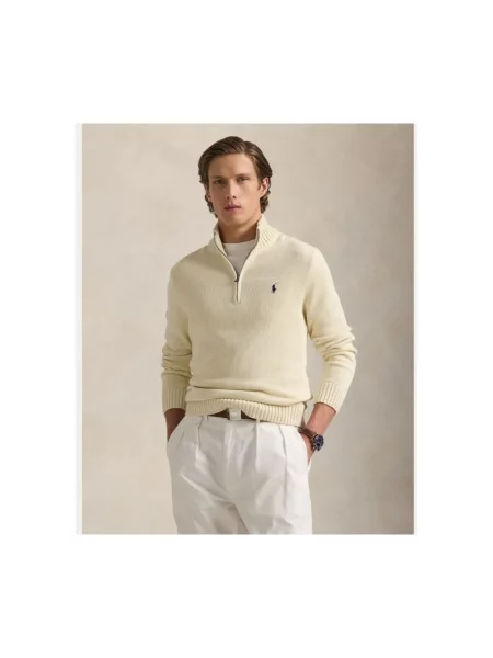 Kardigan Polo Ralph Lauren do golfa z kaszmiru beżowy