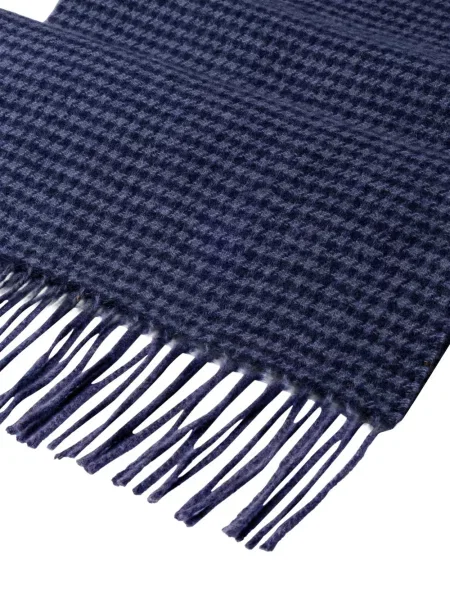 Κασκόλ Hackett London με κρόσσια houndstooth μπλε