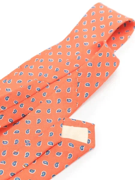 Siuvinėta pledinė lininė polo marškinėliai Polo Ralph Lauren oranžinė