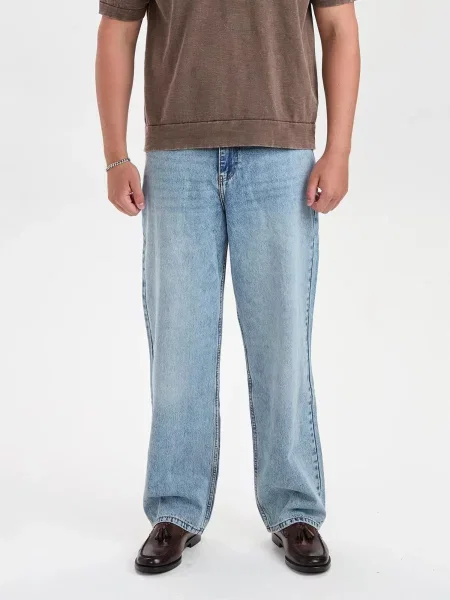 Dxnmxrk Jeans DXHector Relaxed Fit Jeans Blue denim albastru