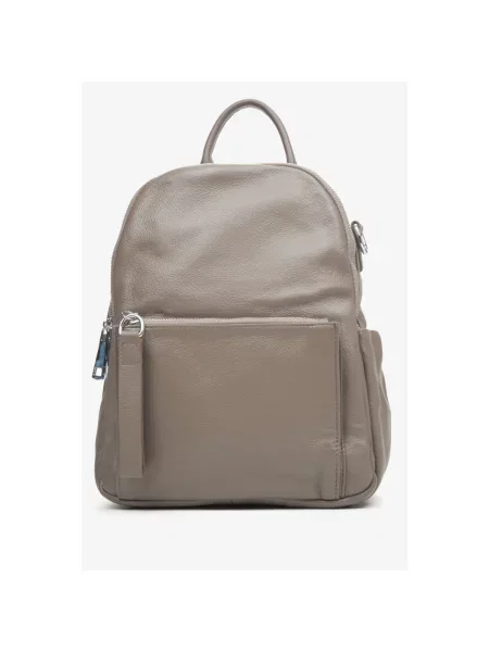 Рюкзак шкіряний капучино Estro