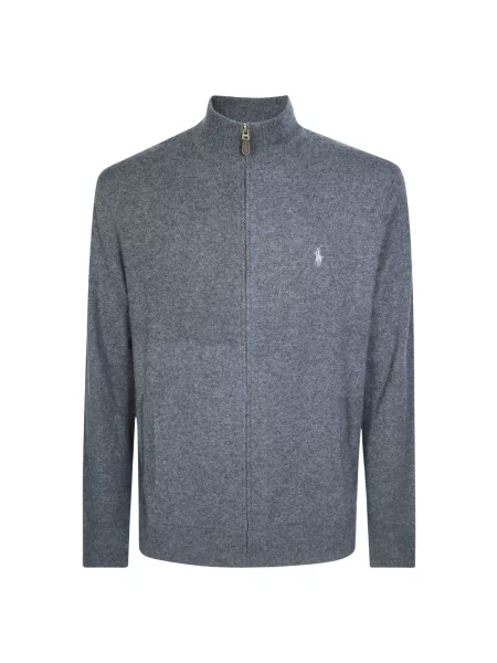 Kardigan Polo Ralph Lauren wełniany szary