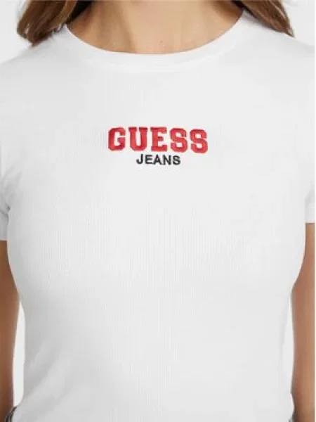 Tričko Guess Jeans bílé