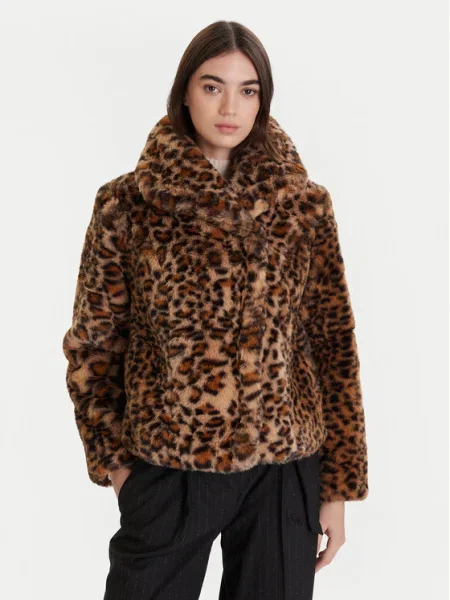 Morgan Кожено палто кафяв