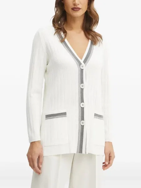 Cardigan Luisa Spagnoli tricotate alb