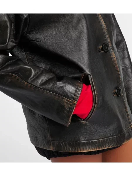 Geanta de piele Prada negru