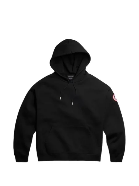 Hanorac cu glugă Canada Goose cu autograf cu cordon negru