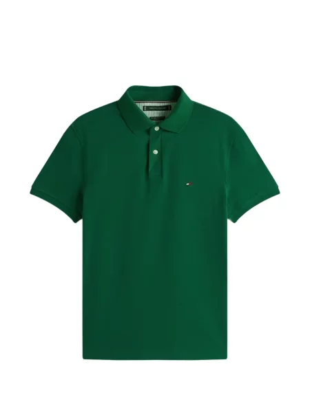 Tricou polo Tommy Hilfiger cu broderie verde