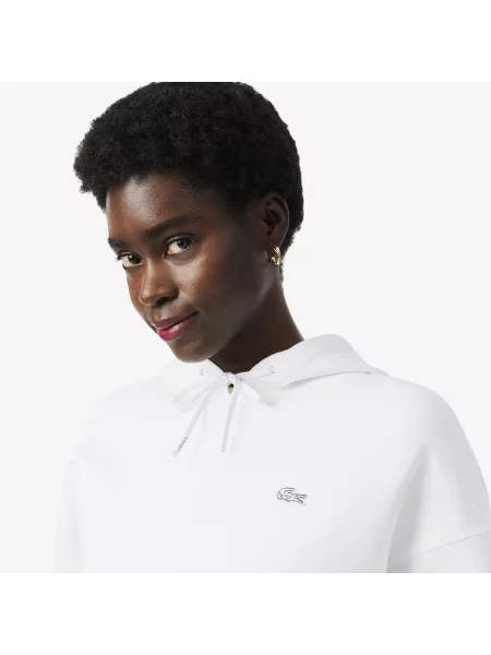 Lacoste Bluza Z Kapturem Oversize Regulowana biała