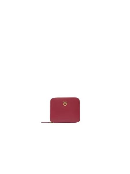 Portfel Pinko Taylor Zip Around Vitello Seta Red Universal czerwony