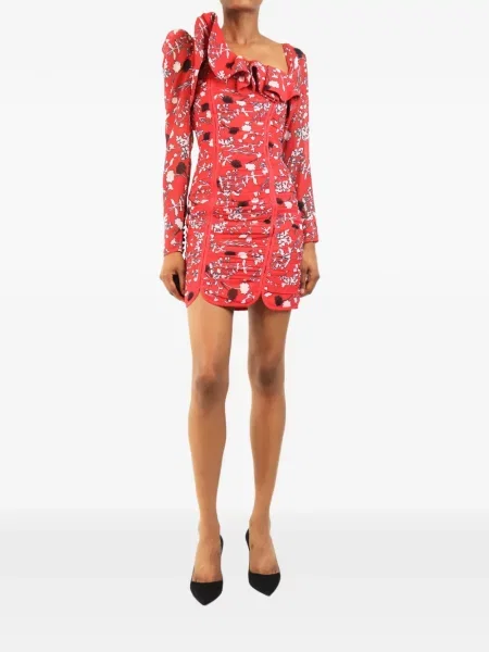 Rochie mini Self-portrait cu model floral cu imagine roz