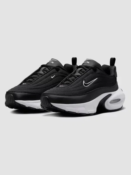 Кожаные повседневные кроссовки Nike Air Max черные