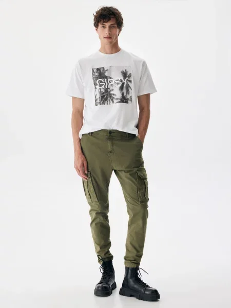 Карго LTB Jeans хакі бавовна/еластан