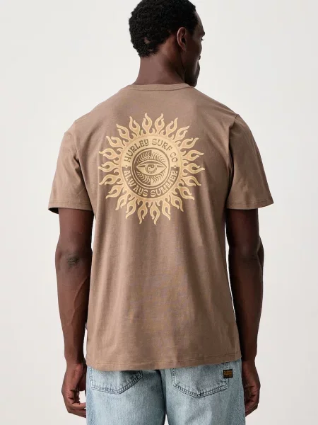 Hurley T-shirt All Natural brązowa