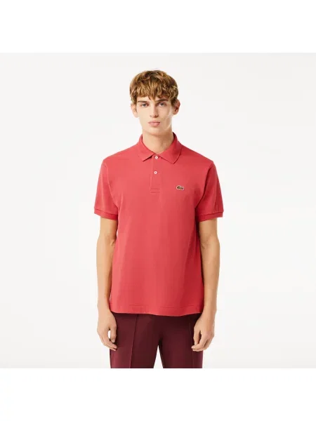 Lacoste Koszulka Polo Oryginał Petit Piqué różowa