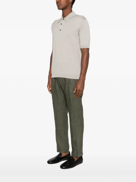 Tricou polo John Smedley gri