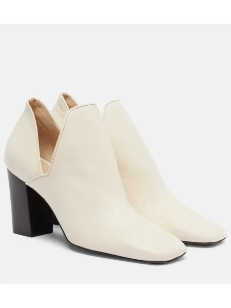 Pantofi cu toc Lemaire din piele alb