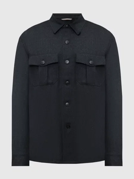 Сорочка з вовни Canali сіра