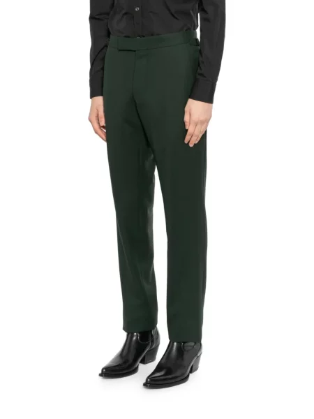 Pantaloni Tom Ford de lână verde