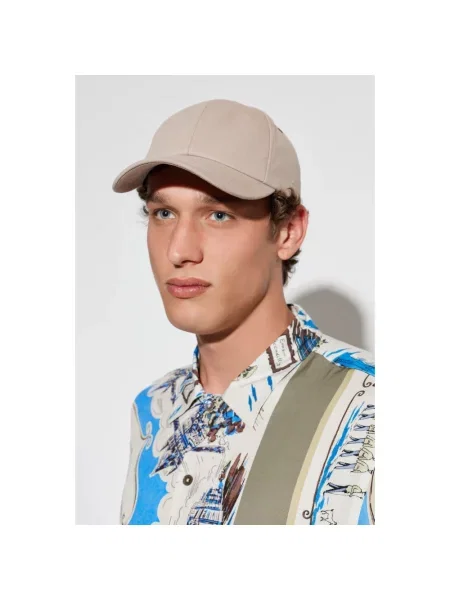 Czapka z daszkiem Paul Smith beżowa