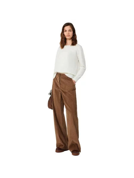 Spodnie Weekend Max Mara brązowe