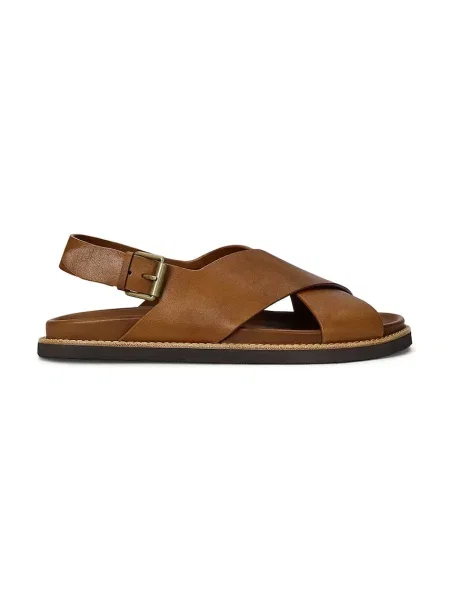 Kožené sandály Polo Ralph Lauren Zane hnědá
