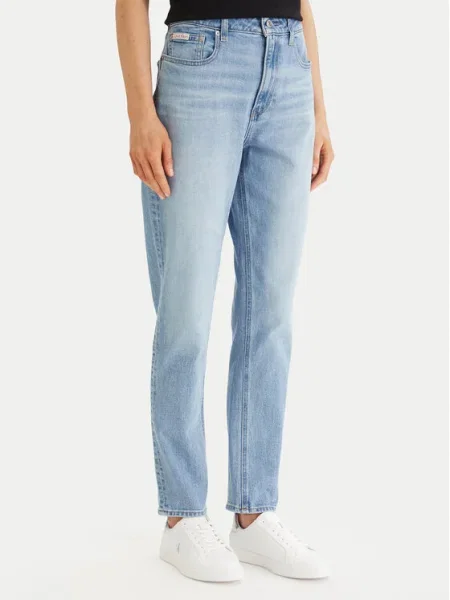Calvin Klein Jeans Blugi Mom Fit albastru