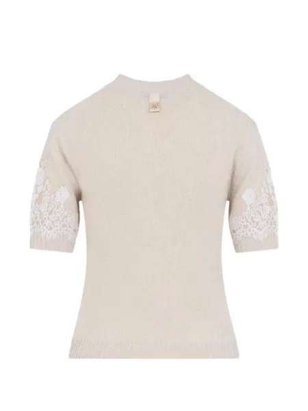 Scurt tricou Alberta Ferretti din dantelă
