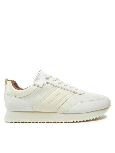 Superge Calvin Klein Low Top Lace Up Logo Lth bela