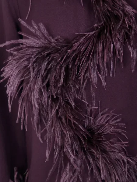Lung bluză Antonelli cu pene violet