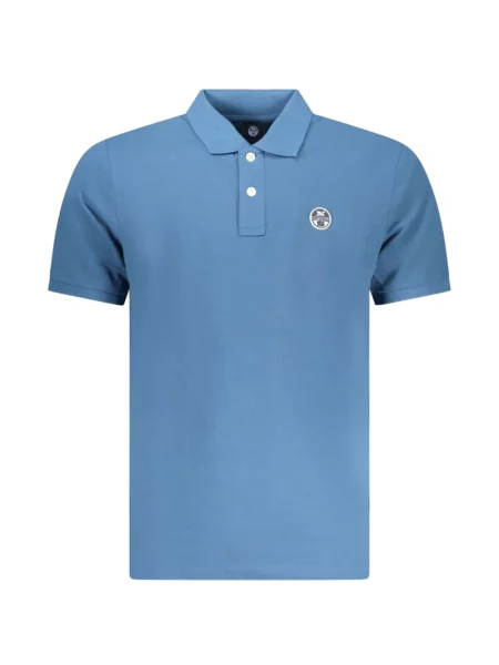 Tricou polo North Sails cu autograf albastru