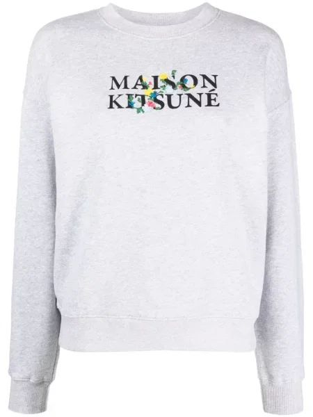 Bluza Maison Kitsune z nadrukiem szara