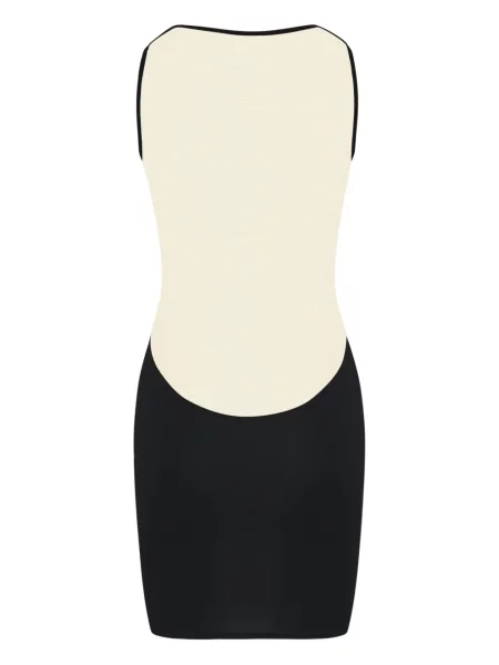 Rochie mini Maison Close cu decolteu în V de costum negru