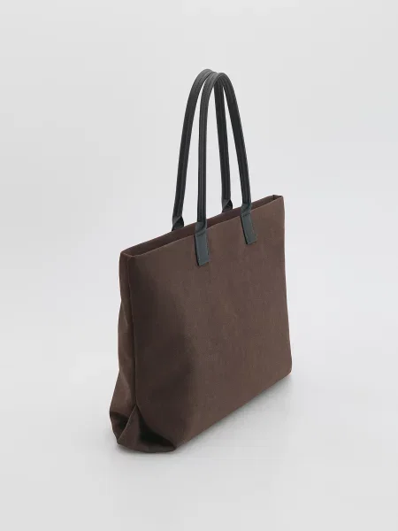 Сумка шоппер Reserved из искусственной кожи коричневая