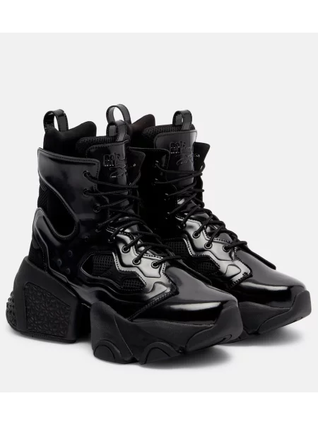 Cizme scurte Noir Kei Ninomiya cu platformă negru