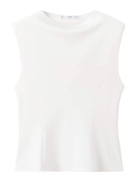 MANGO Top CUQUI murdar alb