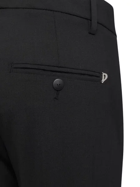 Pantaloni Dondup cu autograf negru
