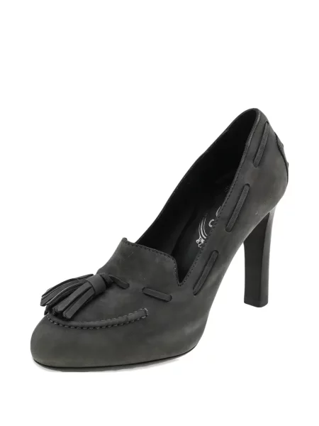 Pantofi cu toc Tod's din piele de căprioară gri